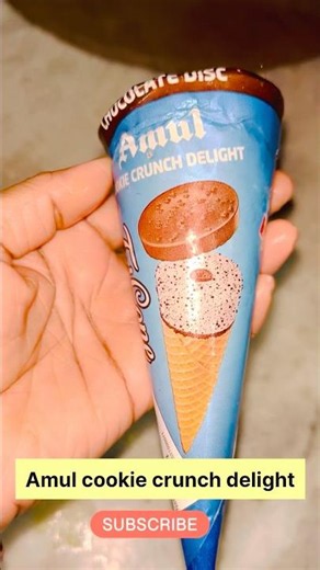 Amul Cookie Crunch Delight Tri Cone Ice Cream Review 🍦 | Chocolate Crunchy Cookies! #amulicecream