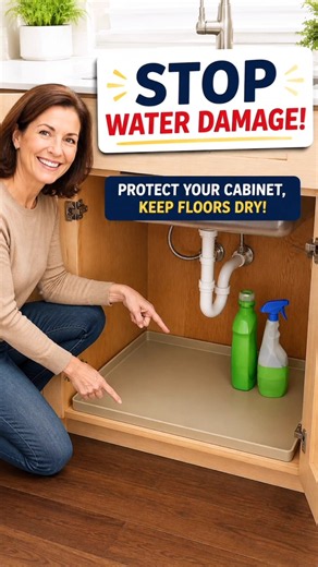 Under Sink Mat That Stops Leaks & Water Damage!💧#waterdamage