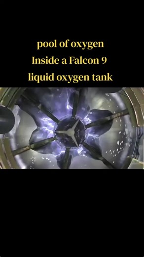 A peek inside the liquid oxygen tank of a Falcon 9 rocket. This video gives a rare glimpse of how supercooled LOX flows from the tank to the Merlin Vacuum (MVac) engine. #SpaceX #Falcon9 #engineering #rocketscience