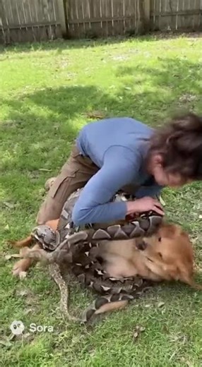 Python vs Hero Dog: Deadly Snake Showdown! 😱🐍🐶"