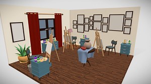 Art studio - Download Free 3D model by elifbasa