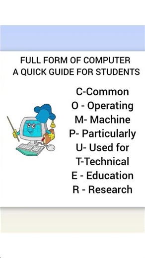 FULL FORM OF COMPUTER A QUICK GUIDE FOR STUDENTS