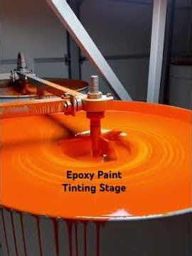 Epoxy paint in the tinting stage| #epoxypaint #tinting #orange #shadecard #painting