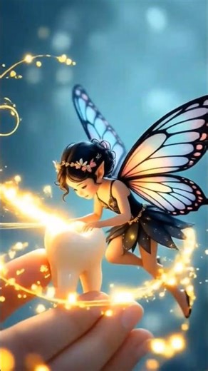 🌙🦷 Fairy Holding a Glowing Tooth | Cute 3D Magical Animation 🧚‍♀️✨