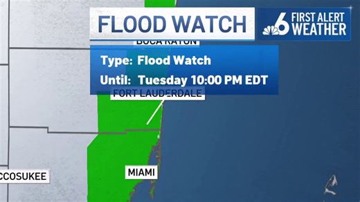 Flood watch in effect for Miami-Dade, Broward as rainy weather returns