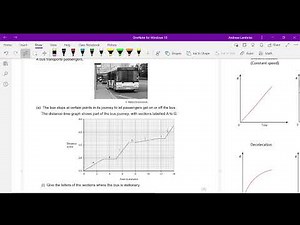 Distance time graph of a bus - IGCSE Physics - past paper question