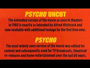 PSYCHO (1960) Uncut Comparison - Footage Restored after 60 Years