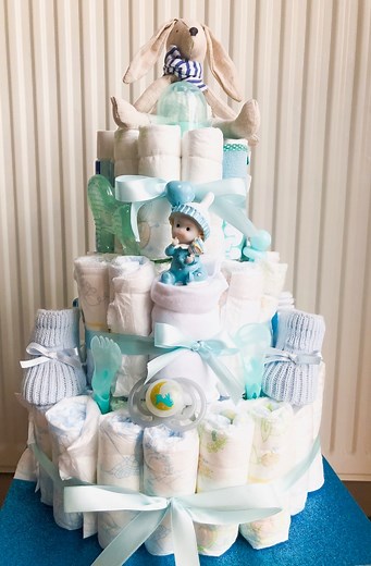 Mon tuto pour faire un gâteau de couches facilement