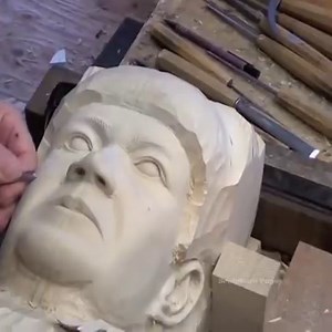 Great sculpting skills He has useful tools in his work | Sculpture