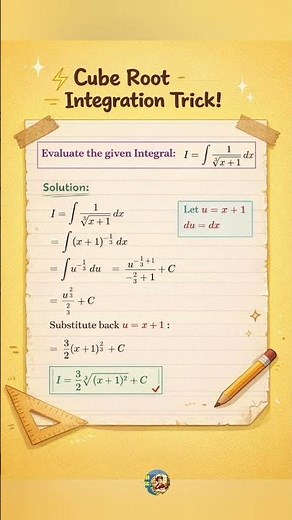 cube root integration trick #mathematicschallenge #integration #integrationformula