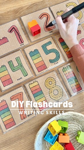412K views · 2.9K reactions | You’ve been asking for an update to our flashcards, and we’re excited to bring you a brand new version! If your kids, like ours, have lost interest in traditional flashcards, this is the perfect solution. We decided to get creative and made **DIY flashcards using Duplo blocks**—and the results were amazing! 朗 | Stephanie Katrina CraftyMoms | Facebook