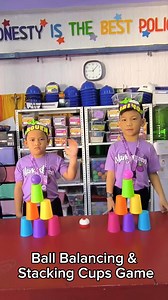 21K views · 163 reactions | Ball Balancing and Stacking Cups Game...