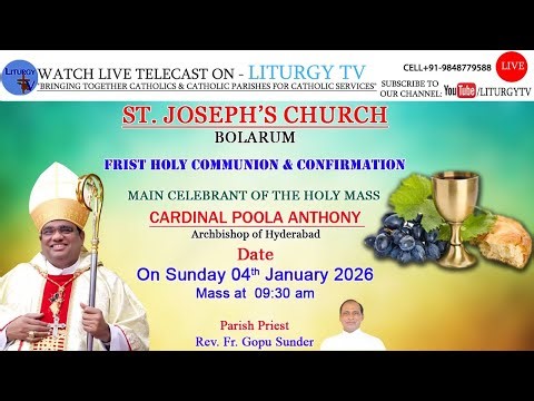 Cardinal Poola Anthony | First holy Communion & Confirmations | St. Joseph’s Church Bolarum| 4-1-26