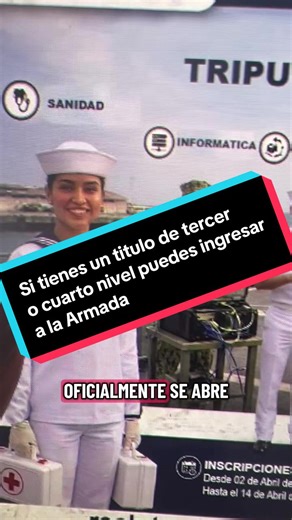 Oficialmente se abre el reclutamiento para formar parte de la armada del Ecuador #armada #armadaecuador #profetaby
