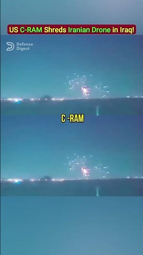 US Army C-RAM Shreds Iranian Attack Drone in Iraq!