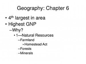 Geography: Chapter 6 - SlideServe