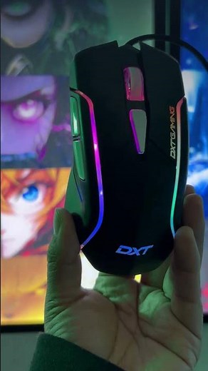 🎮 Precisión total con el Mouse DXT RGB ⚡ 7200 DPI y 6 botones programables.