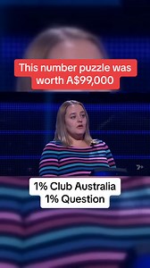1% Club Australia 1% Question #1percentclub #puzzle #foryou #onepercentclub #gameshow #brainteaser | Captain.clips.XD
