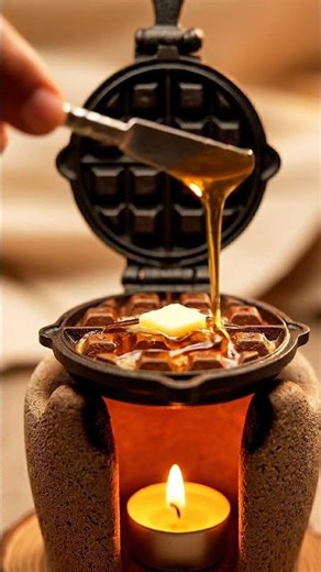 Miniature waffle making 🧇 #miniature #miniature