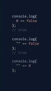 Truthy vs Falsy in JavaScript