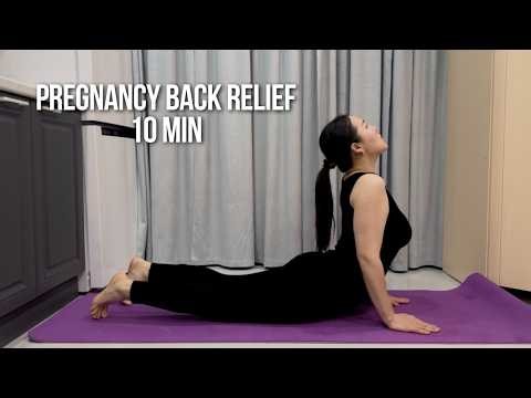 Prenatal Yoga for Back Pain Relief – 10 Min Gentle Pregnancy Stretch