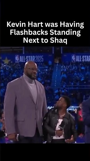 Kevin Hart Having Flashbacks Standing Next to Shaq 😂🏀