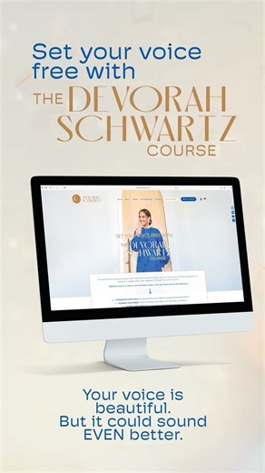 Devorah Schwartz on Instagram: "The DEVORAH SCHWARTZ VOICE COURSE now available at www.devorahschwartz.com/voice-course Ahhhhhhh I can’t believe it’s finally here! Chasdei Hashem, this has been a year in the making and came together in a way I could not have imagined. The first of its kind, a frum online voice course with my full foundational curriculum, so you can learn my techniques from the comfort of your own home and at your own pace. Go to the new website to check out this amazing new prod