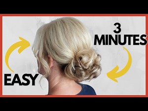 EASY 3 Minute messy bun for medium to long hair
