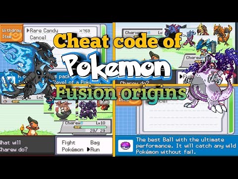 Cheat code of Pokemon Fusion origins