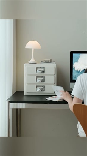 デスクのごちゃつき、卒業｜高颜値ファイルキャビネット#家具紹介#収納アイデア#一人暮らし#home#shorts