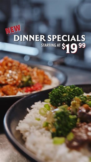 Introducing NEW Dinner Specials starting at $19.99 with endless ways to build your perfect dinner! 🥢 *Available at select P.F. Chang’s, 3pm – close daily. Select Entrees w/ side rice or noodles. May combine w/ other discounts. Not valid on catering orders. Offer subject to change. Restrictions apply. Terms & Conditions: Available at participating P.F. Chang’s China Bistro restaurants, excluding Puerto Rico, airport, international, P.F. Chang’s To Go, and Pagoda Asian Grill locations from 3PM to
