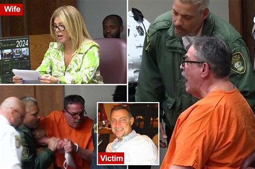 Florida man who killed neighbor over dog poop erupts at widow in courtroom outburst: ‘He cried like a baby’
