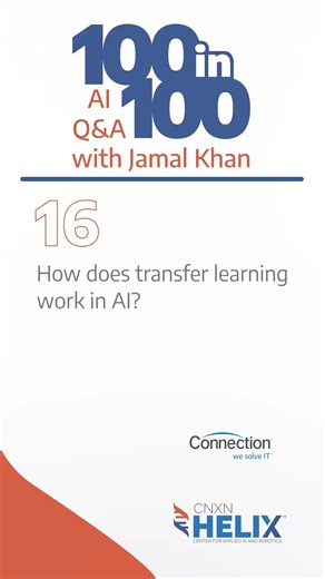 Discover how transfer learning allows #AI to apply existing knowledge to solve entirely new problems. Explore a clear and quick breakdown in this new "100 in 100" episode. Follow the link to watch more bite-sized episodes from the series  https://bit.ly/4dXI8Rb #CNXNHelix #technology | Connection I.T. Solutions | Facebook