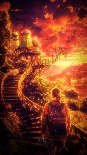 逆光アート/Backlit Art『山間の喫茶店/Café in the Mountains』