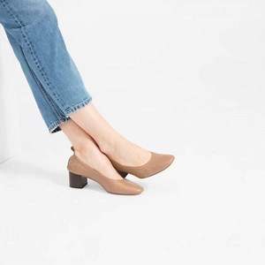 "These are the holy grail, wear-them-all-day-without-blisters-or-pain pumps you have been searching for." - InStyle Get the heel that sold out almost immediately. | Everlane