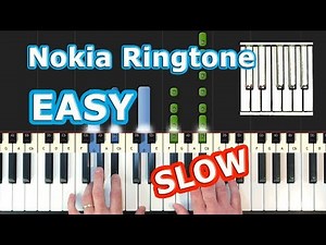 Nokia Ringtone - Piano Tutorial EASY SLOW - How To Play (Synthesia)