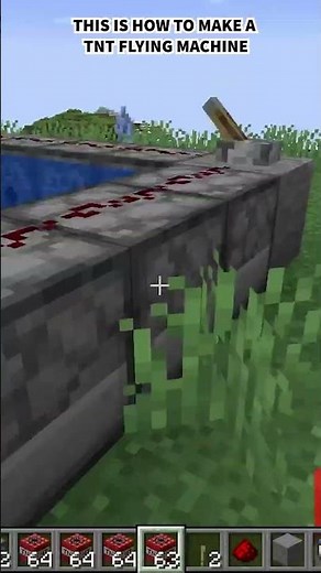 Easiest TNT Flying Machine Tutorial #minecraft #shorts