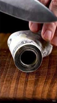 ASMR MONEY SLICING! 💵 | Satisfying Paper Cutting Sound.#rich #asmr