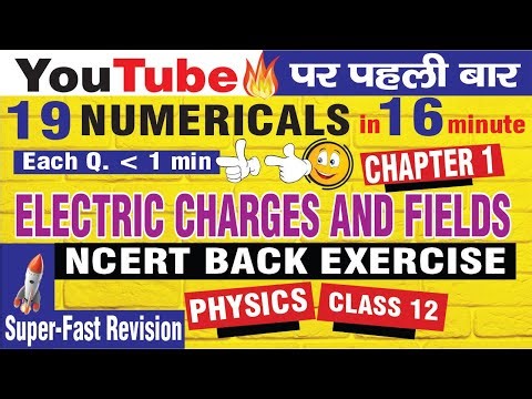 physics class 12 chapter 1 | electric charges and fields class 12 ncert | ncert back exercise