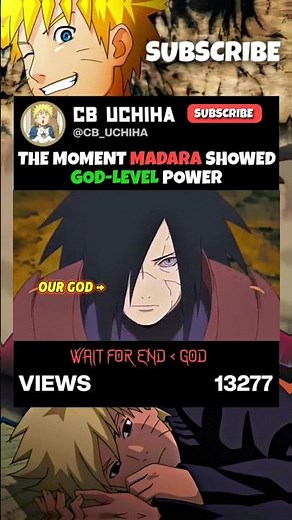 MADARA UNLEASHED GOD-LEVEL POWER 💀#Teamcrazyy
