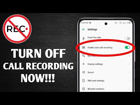 How To STOP Call Recording On Android Phone ( Turn This Settings Off)