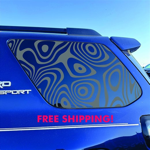 Toyota 4runner Window Decal - 2014-2024 - Matte Black Sticker - Abstract Art - Etsy