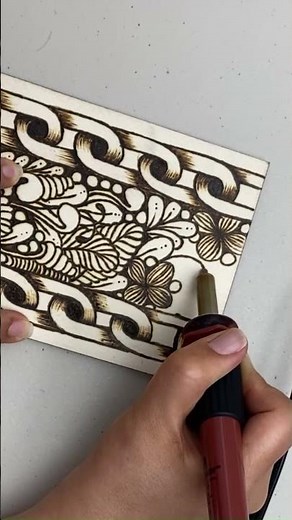 My VERY FIRST Pyrography Project! Beginner Wood Burning Journey Pyrography for Newbies Shorts