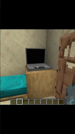 Laptop inside Minecraft #minecraftshorts #minecraft #shorts #bome