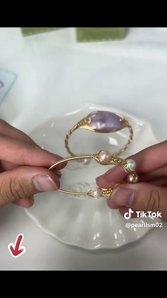 Do you have a favorite bangle?#pearlism_jewelry#pearlism #jewelry #pearl #bangle #tiktokshop #fyp #us