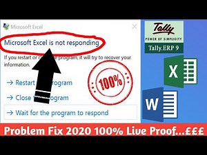 Not Responding Microsoft office Window10, Windows7,Excel,Word, Software Problem Fix LiveProof 100%