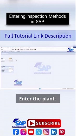 Entering Inspection Methods in SAP | SAP QM Master Data | SAP QM Inspection Method | SAP Tutorial