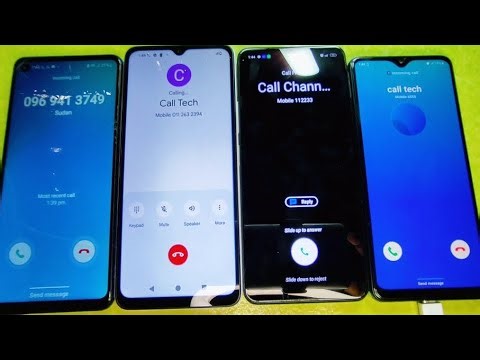 Realme C55 vs Samsung A21s vs Redmi A3x vs Galaxy A32 incoming call outgoing call same time calls