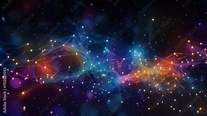 A virtual tapestry of interconnected lines, curves, and shapes, embodying the complex neural networks and connections utilized in hyperdimensional computing.