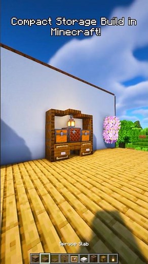 Compact Storage Build in Minecraft! 📦✨ Easy Setup #minecraft #minecraftbuilding #shorts